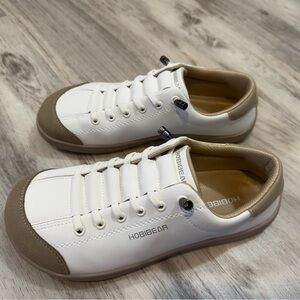 Hobibear Women's White and Tan Sneakers